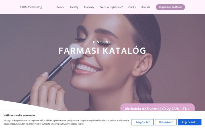 Snimka zaslona za farmasikatalog.sk