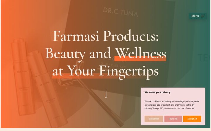 Screenshot of farmasiproducts.uk