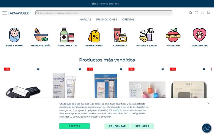 Screenshot of farmasoler.com