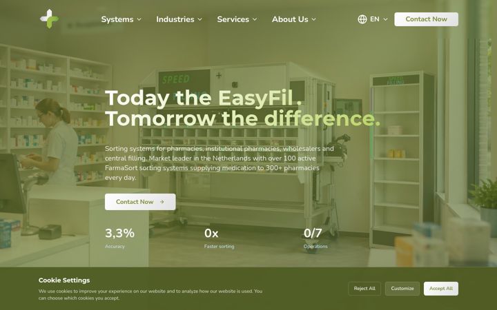 Screenshot of farmasort.nl