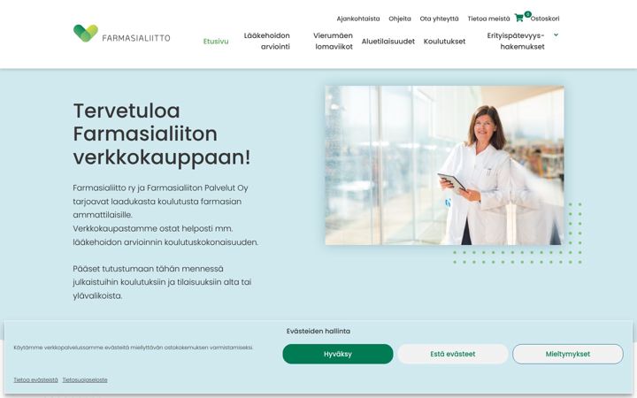 Screenshot του farmastore.fi