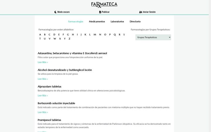 Screenshot of farmateca.net