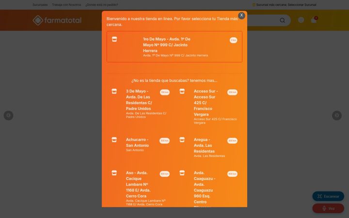 Screenshot of farmatotal.com.py