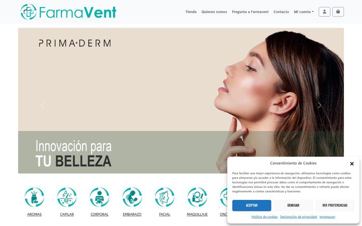 Screenshot of farmavent.com