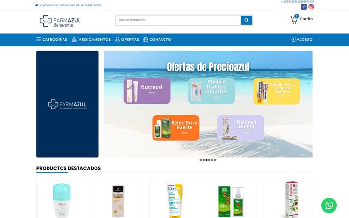 Screenshot of farmazulbenavente.com