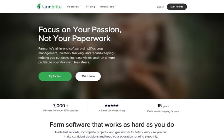 Screenshot of farmbrite.com