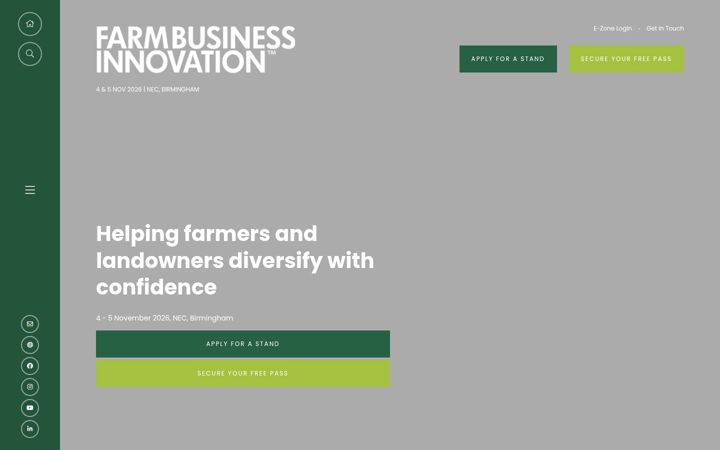 Captura de ecrã de farmbusinessshow.co.uk