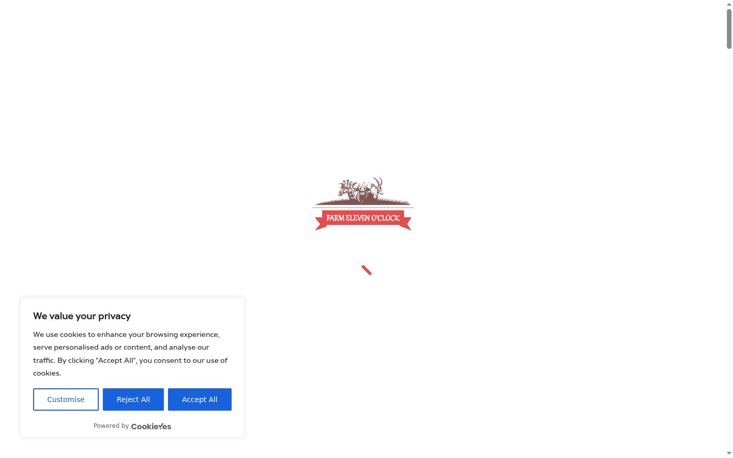Screenshot van de toestemmingsbanner zoals getoond vóór enige interactie