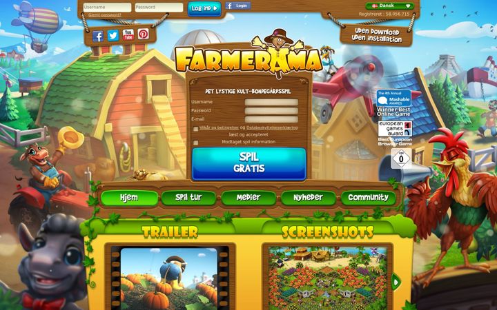 Screenshot von farmerama.com