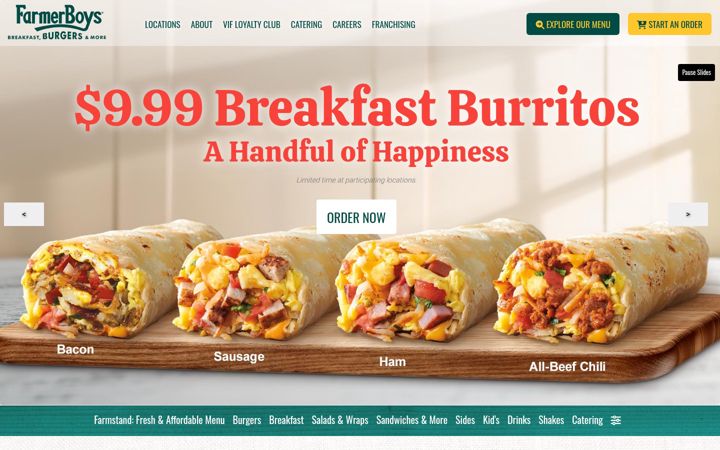 Screenshot of farmerboys.com