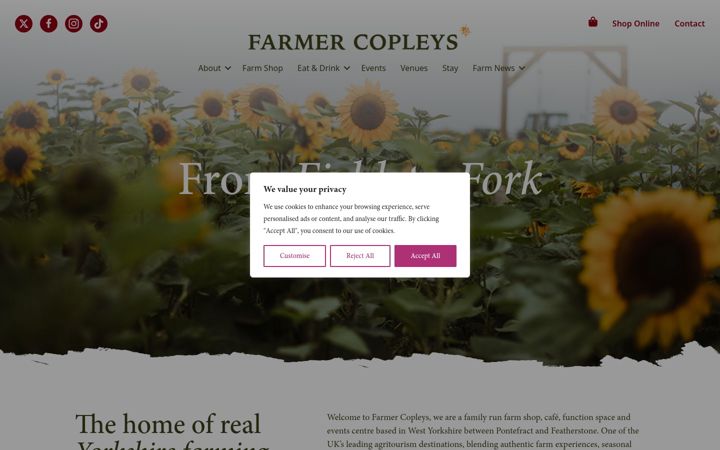Captura de ecrã de farmercopleys.co.uk