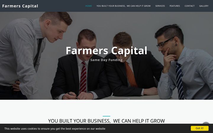 Screenshot of farmers-capital-online.com