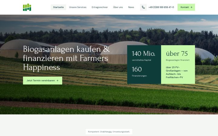 Screenshot of farmers-happiness.de