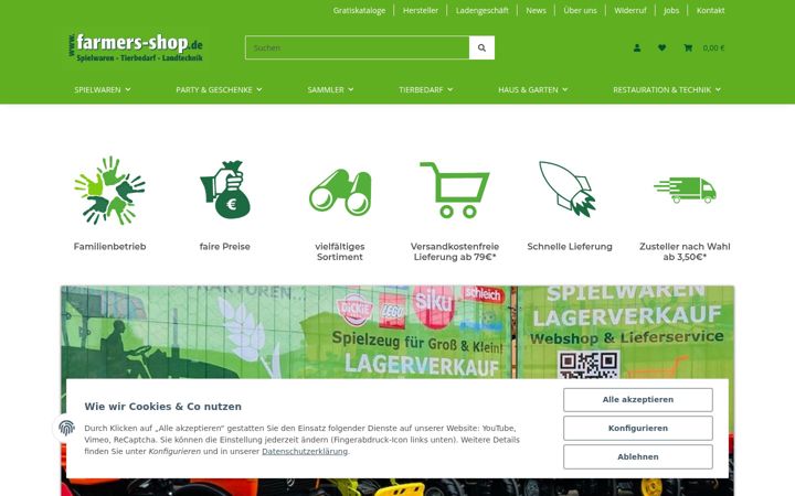 Screenshot of farmers-shop.de