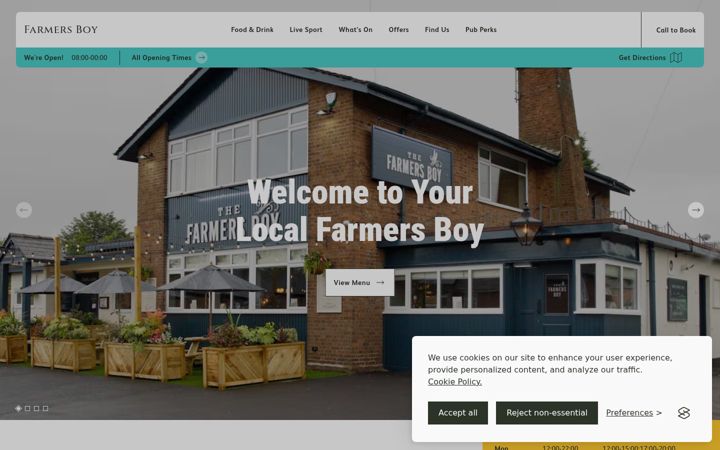 Screenshot of farmersboyrushall.co.uk