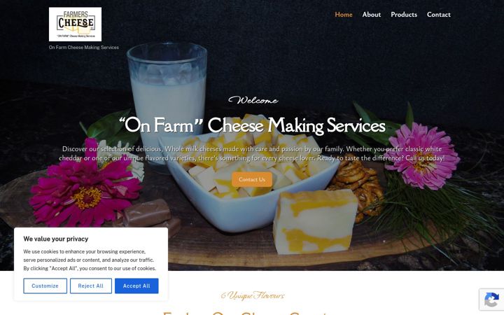 Screenshot of farmerscheese.net