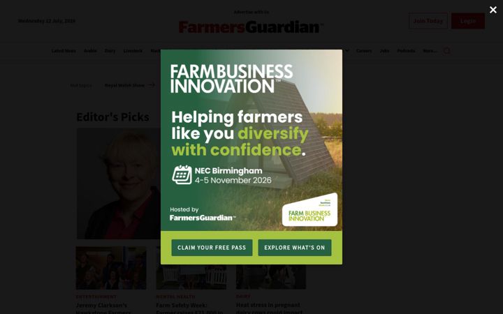 Screenshot of farmersguardian.com