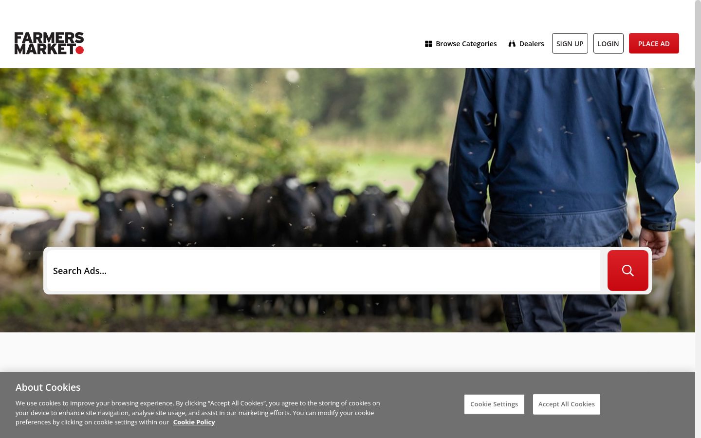 Screenshot des Einwilligungsbanners vor jeglicher Interaktion