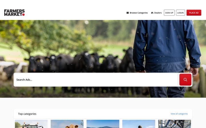 Skærmbillede af farmersmarket.ie