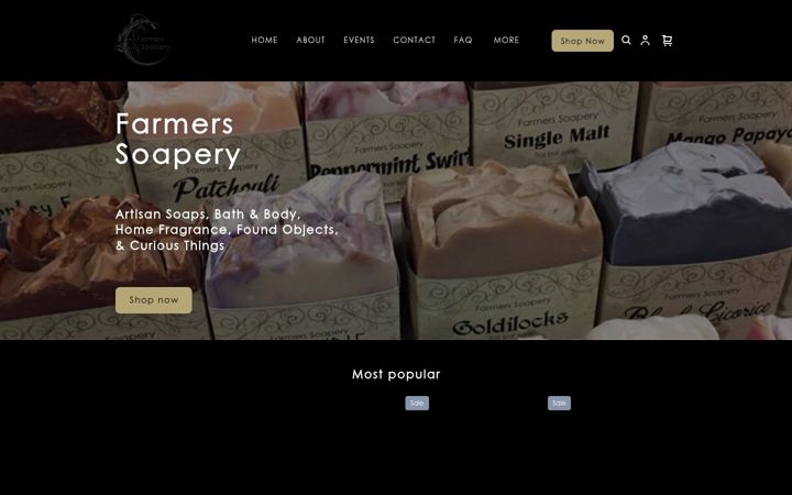 Screenshot van farmerssoapery.com
