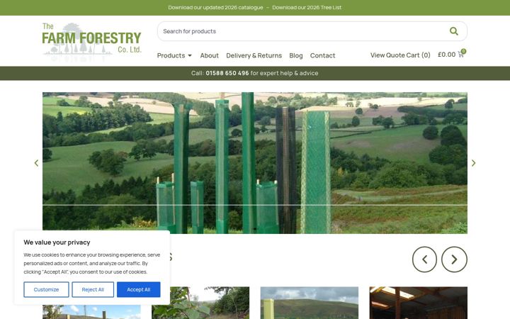 Zrzut ekranu farmforestry.co.uk