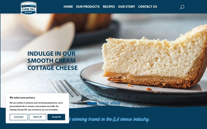 Képernyőkép: farmhilldairy.co.za