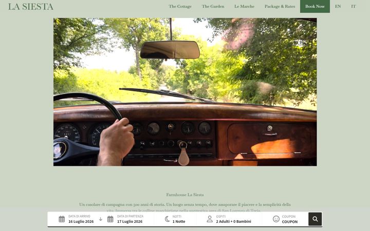 Screenshot di farmhouselasiesta.com