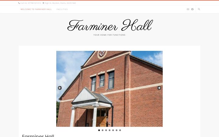 Screenshot of farminerhall.co.uk