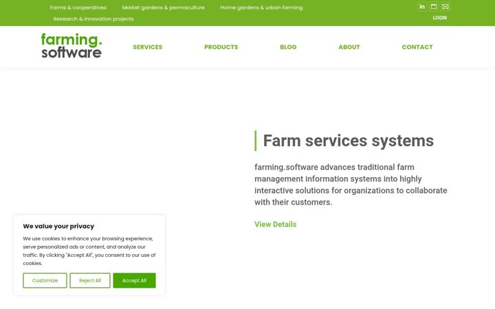 Screenshot of farming.software