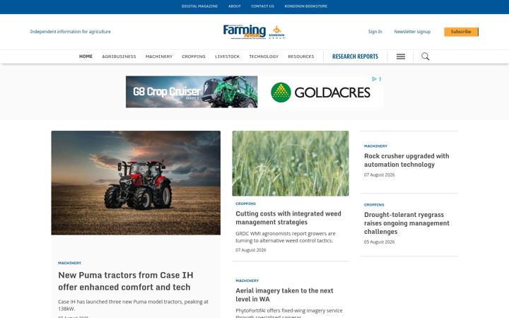 Screenshot ta' farmingahead.com.au