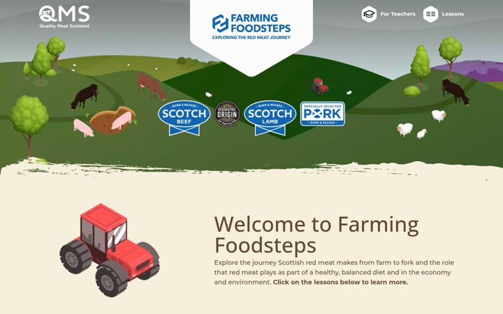 Screenshot of farmingfoodsteps.co.uk