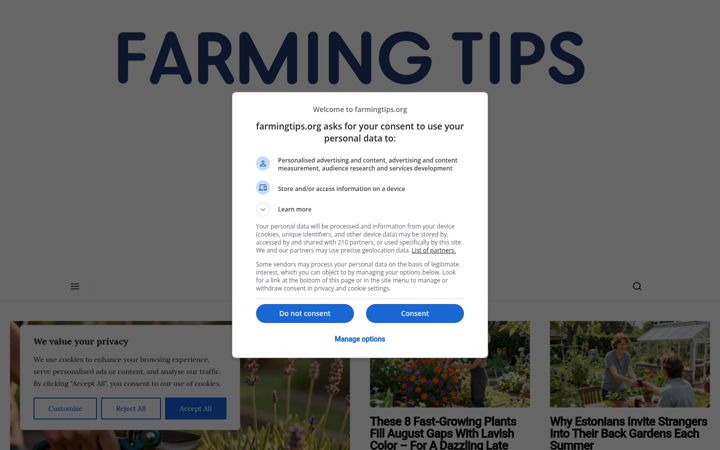 Screenshot of farmingtips.org