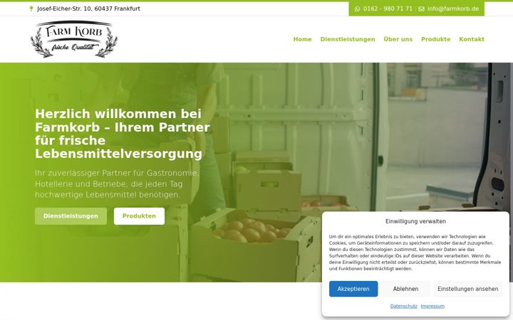 Screenshot of farmkorb.de