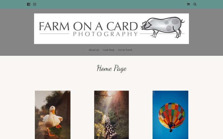 Screenshot of farmonacard-photography.com