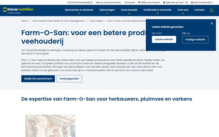 Screenshot of farmosan.nl