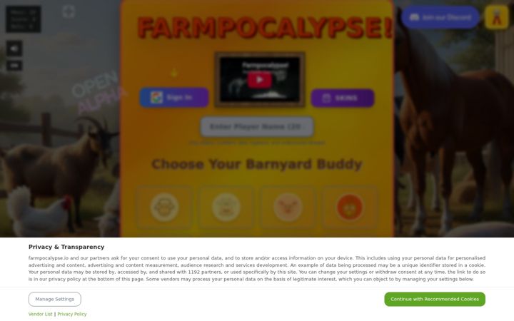 Zrzut ekranu farmpocalypse.io