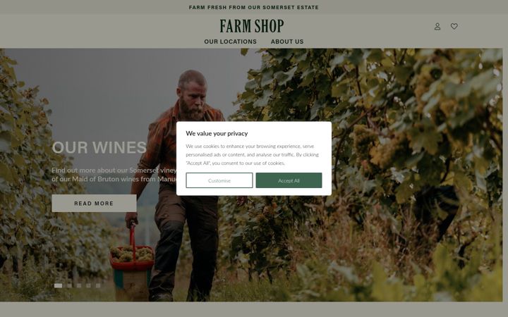 Zrzut ekranu farmshop.co.uk