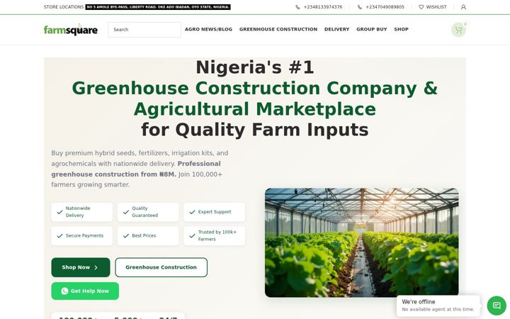Screenshot of farmsquare.ng
