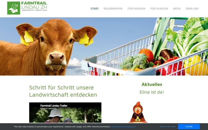 Screenshot of farmtrail.ch