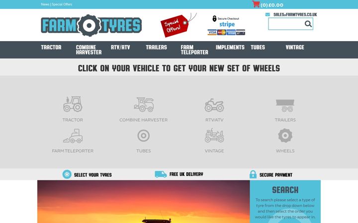 Screenshot stránky farmtyres.co.uk