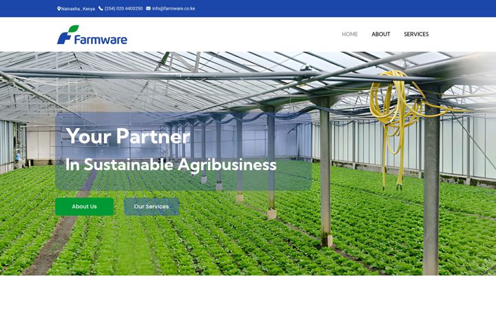 Screenshot of farmware.co.ke