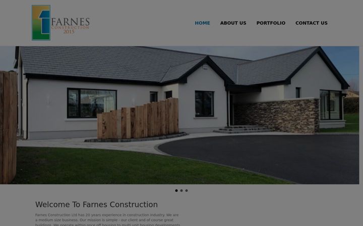 Skærmbillede af farnesconstruction.ie