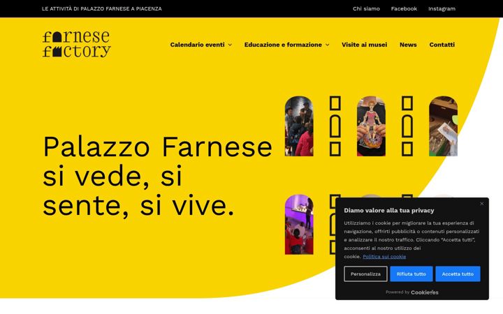 Captura de ecrã de farnesefactory.it
