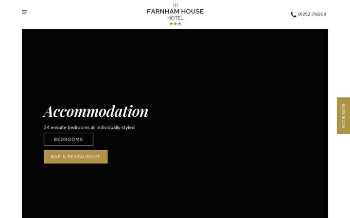Screenshot of farnhamhousehotel.com