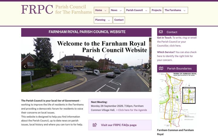 Screenshot of farnhamroyal-pc.gov.uk