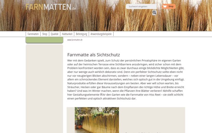 Screenshot of farnmatten.de