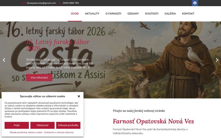 Snimka zaslona za farnost-opatovska.sk