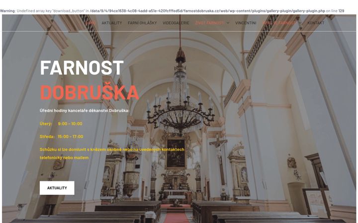 Screenshot of farnostdobruska.cz
