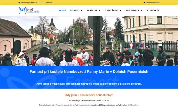 Screenshot of farnostdolnipocernice.cz