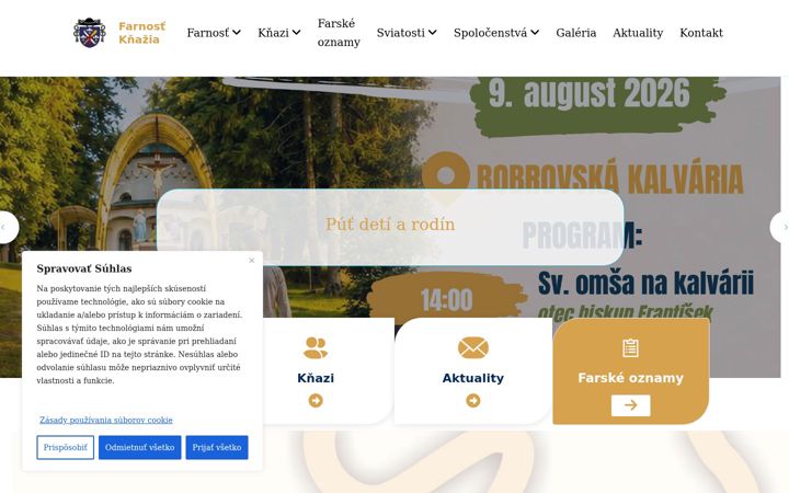 Screenshot of farnostknazia.sk